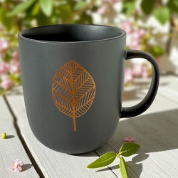 Złoty Liść Kubek Porcelanowy w Ozdobnym Pudełku 400 ml