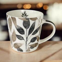 Liście Skandynawskie Kubek Porcelanowy w Ozdobnym Pudełku 350 ml