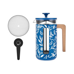 Zaparzacz do Kawy Typu French Press La Cafetière Pisa na 8 filiżanek, Blu Fiorato