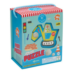 Puzzle 30 elementów - Na budowie